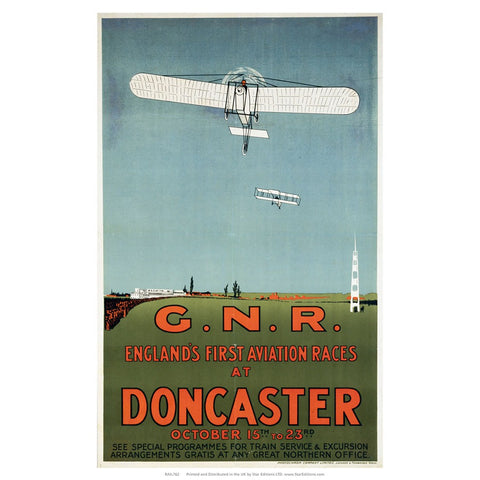 Englands First Aviation Races at Doncaster - GNR 24" x 32" Matte Mounted Print