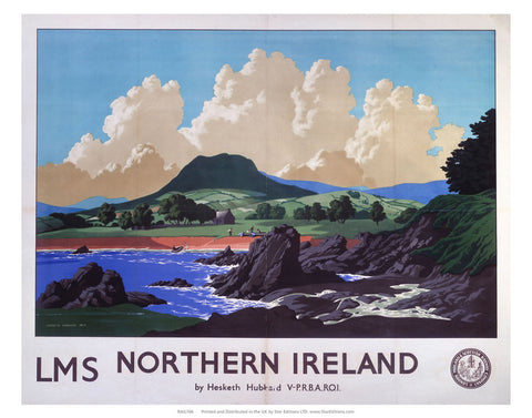 Northern Ireland - LMS Cloudy sky over the hills 24" x 32" Matte Mounted Print