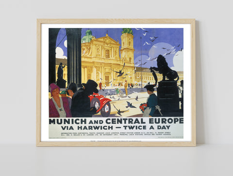 Munich And Central Europe Via Harwich - Premium Art Print