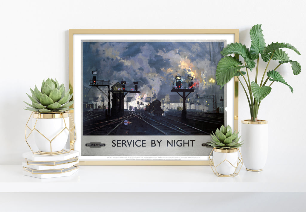 Service By Night - British Railways - Premium Art Print
