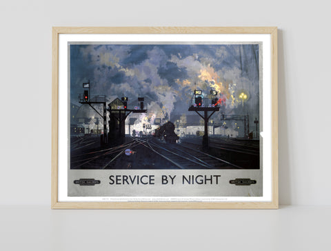 Service By Night - British Railways - Premium Art Print