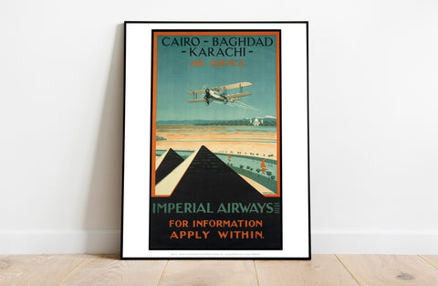 Imperial Airways - Cairo Baghdad Karachi - Art Print