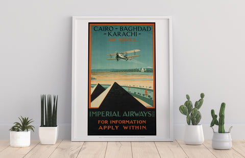 Imperial Airways - Cairo Baghdad Karachi - Art Print