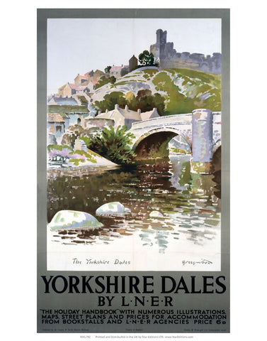 Yorkshire Dales Holiday handbook - By LNER 24" x 32" Matte Mounted Print