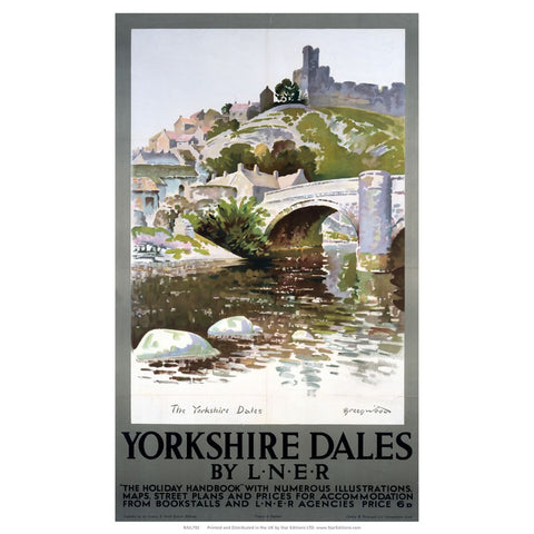 Yorkshire Dales Holiday handbook - By LNER 24" x 32" Matte Mounted Print