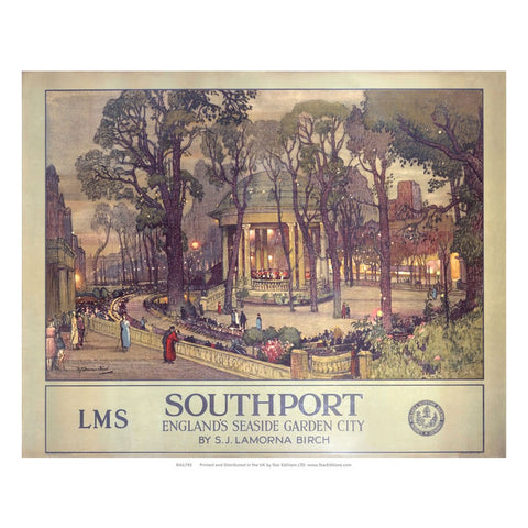 Southport - Seaside garden city 24" x 32" Matte Mounted Print