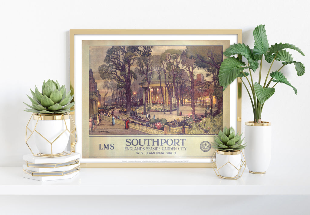 Southport, England's Seaside Garden City - 11X14inch Premium Art Print