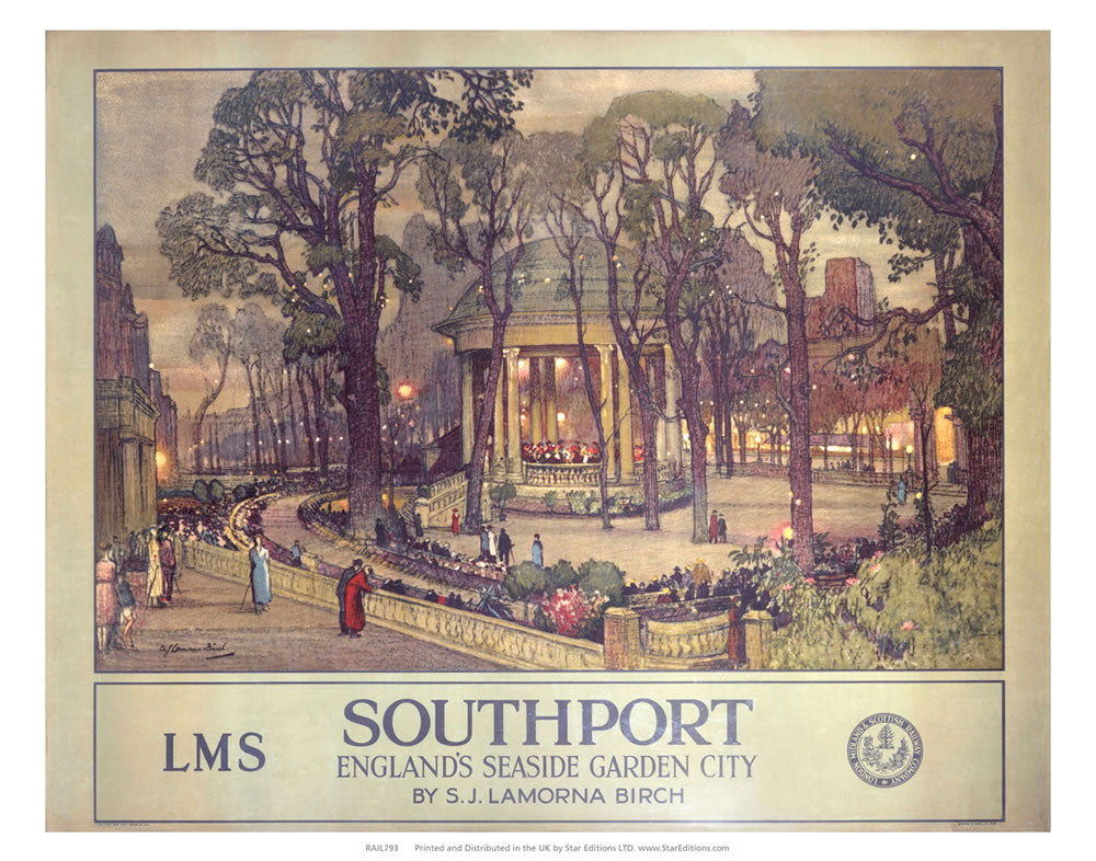 Southport - Seaside garden city 24" x 32" Matte Mounted Print