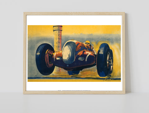 Number 7 Race Car - 11X14inch Premium Art Print