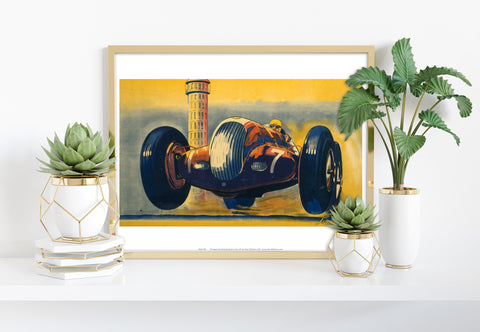 Number 7 Race Car - 11X14inch Premium Art Print