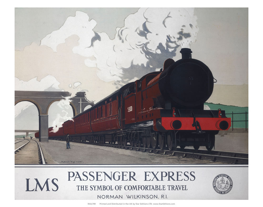 LMS Passenger Express - The Symbol of Comfortable travel 24" x 32" Matte Mounted Print