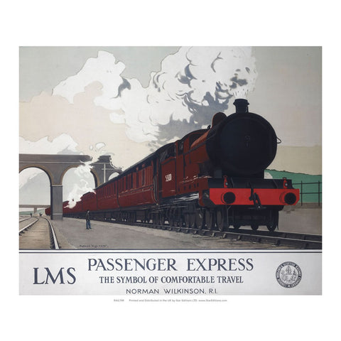 LMS Passenger Express - The Symbol of Comfortable travel 24" x 32" Matte Mounted Print