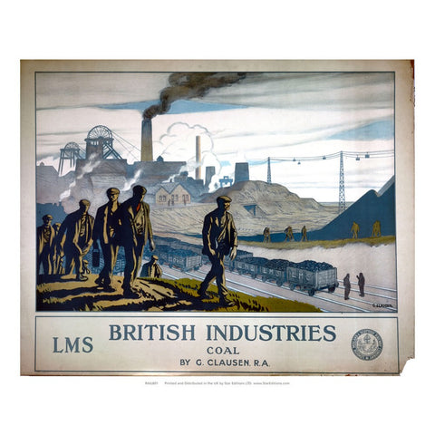 LMS British Industries Coal 24" x 32" Matte Mounted Print