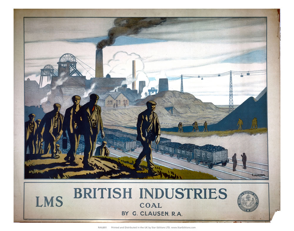 LMS British Industries Coal 24" x 32" Matte Mounted Print