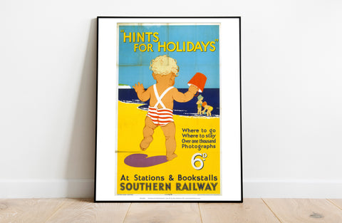 Hints For Holidays By Southern Railway - Premium Art Print