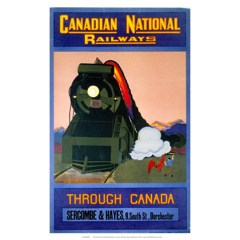 Canadian National Railways - Through canada Sercombe and Hayes 24" x 32" Matte Mounted Print