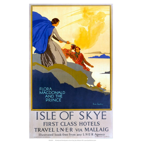 Isle Of Skye Flora Macdonald and the Prince 24" x 32" Matte Mounted Print