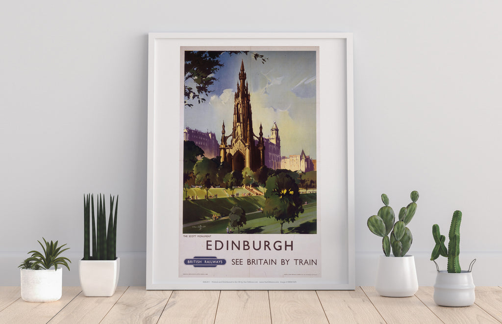 Edinburgh - The Scott Monument British Railways Art Print