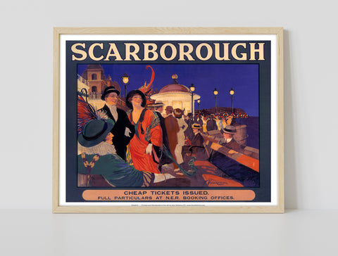 Scarborough - Nightlife At The Seafront - Premium Art Print