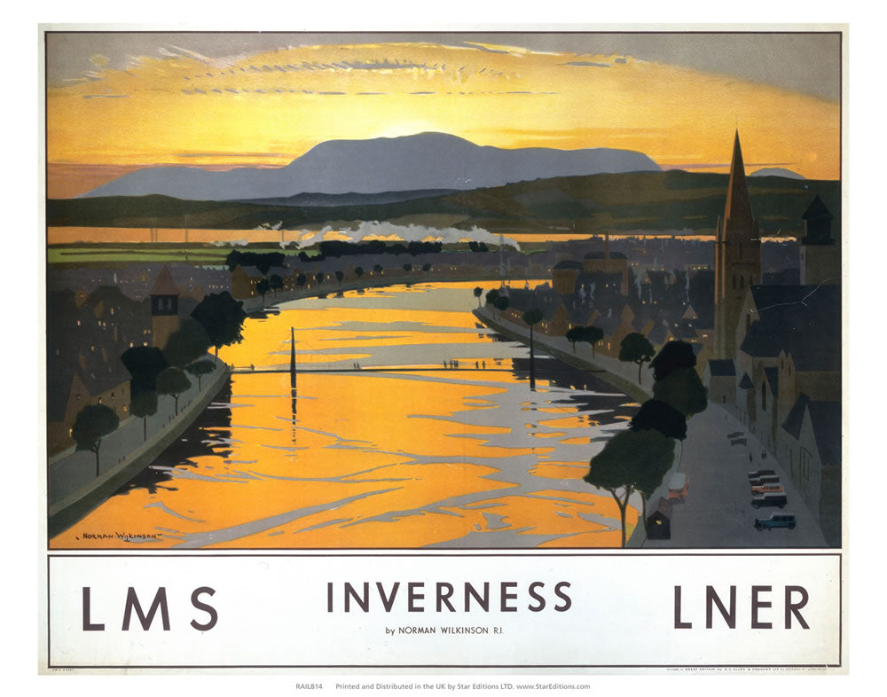 Inverness at sunset 24" x 32" Matte Mounted Print