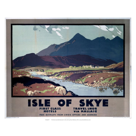 First Class hotels Isle of Skye - LNER by Mallaig 24" x 32" Matte Mounted Print