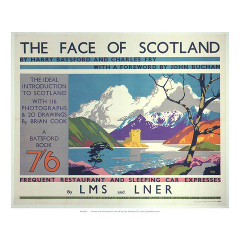 The face Of Scotland - Restaurant and Sleeping car Express 24" x 32" Matte Mounted Print