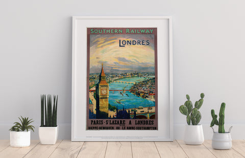 Southern Rail - Londres To Paris St Lazare - Art Print