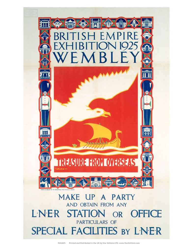 British Empire Exhibition - Treasure from overseas 24" x 32" Matte Mounted Print