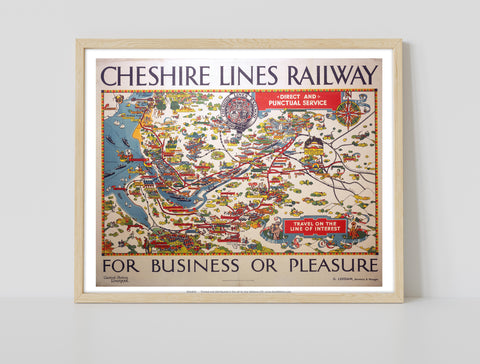 Cheshire Lines Railway Map - The Line Of Interest Art Print