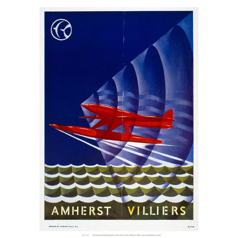 Amherst Villers - Red Plane 24" x 32" Matte Mounted Print