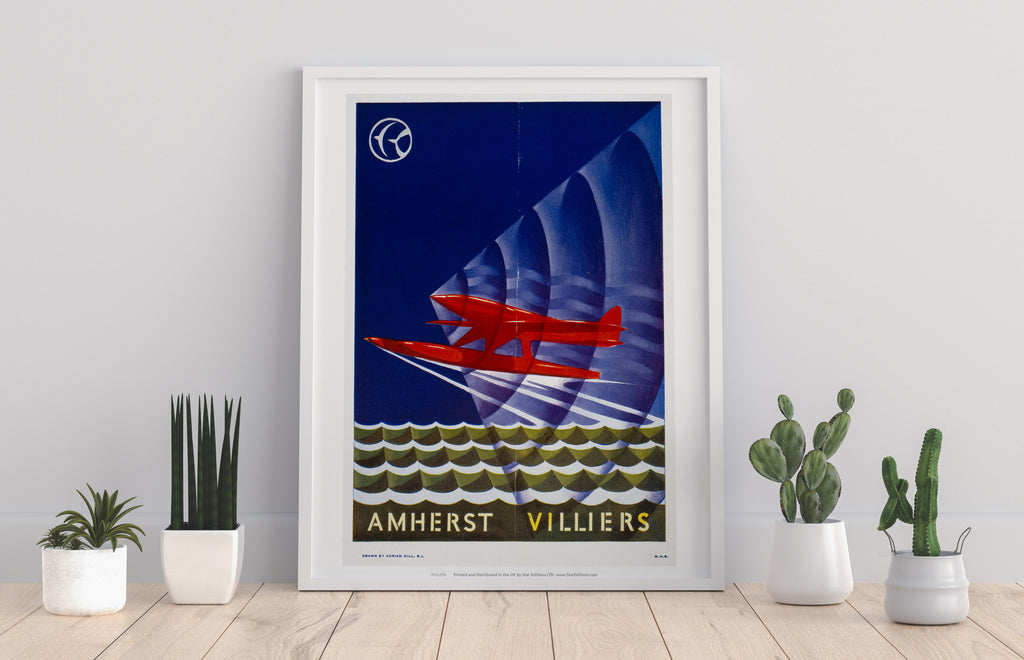 Amherst Villers - Red Plane - 11X14inch Premium Art Print