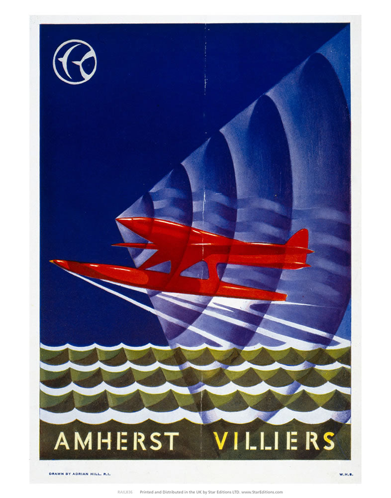 Amherst Villers - Red Plane 24" x 32" Matte Mounted Print