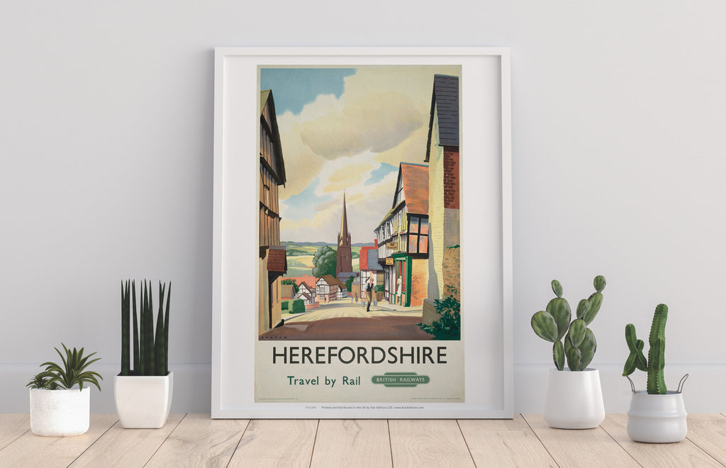 Herefordshire - Travel By Rail - 11X14inch Premium Art Print