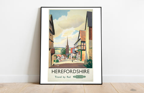 Herefordshire - Travel By Rail - 11X14inch Premium Art Print