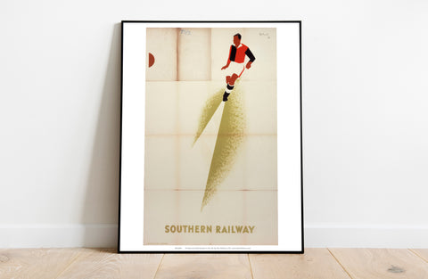 Southern Railway - Red And Black Football Player Art Print