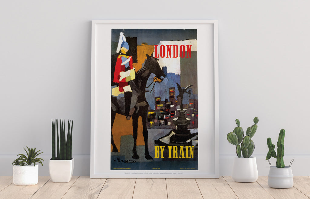 London By Train - Royal Horseback Guard Abstract Art Print
