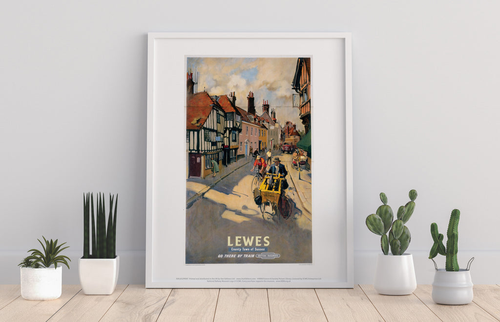 Lewes, County Town Of Sussex - British Railways Art Print