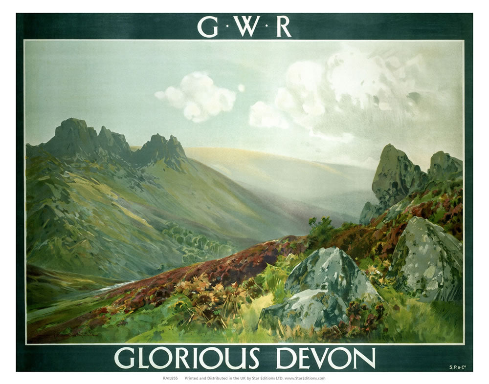Glorious Devon - GWR Railways Vallery Painting 24" x 32" Matte Mounted Print