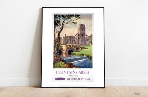 Fountains Abbey Yorkshire - British Railways - Art Print