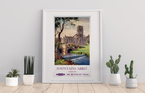 Fountains Abbey Yorkshire - British Railways - Art Print