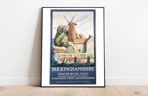 Buckinghamshire - Beauty Spots Windmill - Premium Art Print