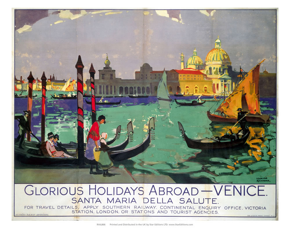 Venice Santa Maria - Glorious Holidays Abroad 24" x 32" Matte Mounted Print