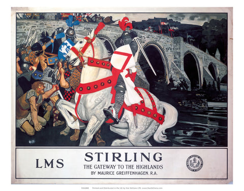 LMS Stirling - Gateway to the Highlands Horseback Knight 24" x 32" Matte Mounted Print