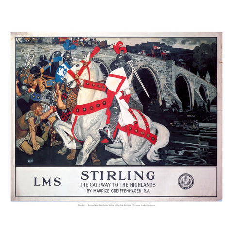 LMS Stirling - Gateway to the Highlands Horseback Knight 24" x 32" Matte Mounted Print