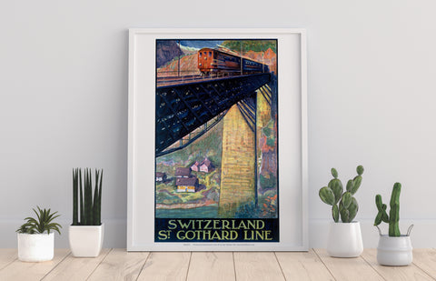 Switzerland St Gothard Line - 11X14inch Premium Art Print