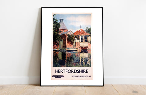 Hertfordshire - See England By Rail British - Art Print