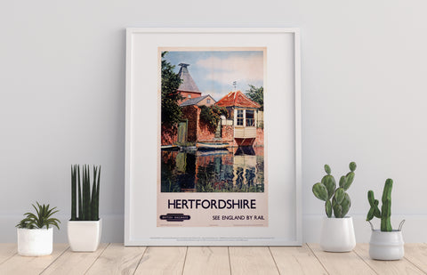 Hertfordshire - See England By Rail British - Art Print