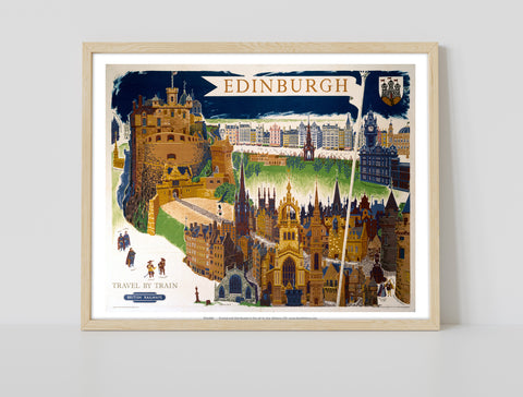 Edinburgh, Travel By Train - 11X14inch Premium Art Print