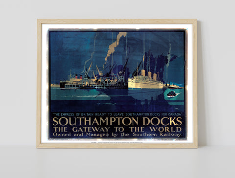 Southampton Docks - Gateway To The World - 11X14inch Premium Art Print