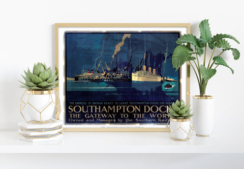 Southampton Docks - Gateway To The World - 11X14inch Premium Art Print